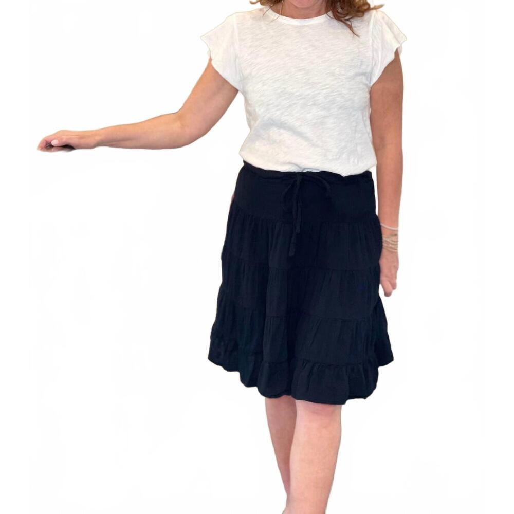 NEW DYLAN gauze sophie skirt in black